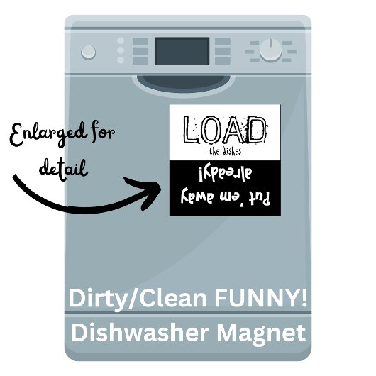 De lading maakt FUNNY leeg! Dishwasher Magnet Magneet