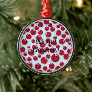 De Ladybug Shindig Metalen Ornament