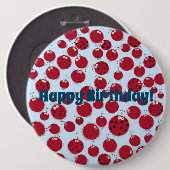 De Ladybug Shindig Ronde Button 6,0 Cm (Voorkant /achterkant)