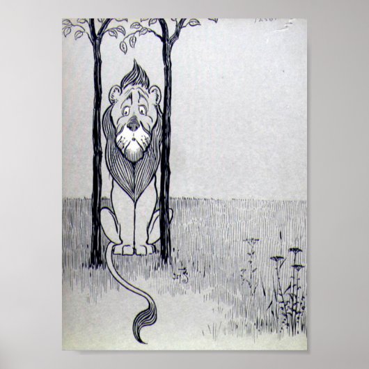 De laffe Lion Poster (Voorkant)