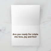 DE LAGE, JOY/FUN-CONGRATULATIONS TRIPLETS KAART (Binnen)