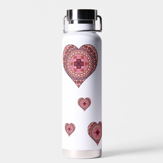 De lagen van het hart waterfles (Achterkant)