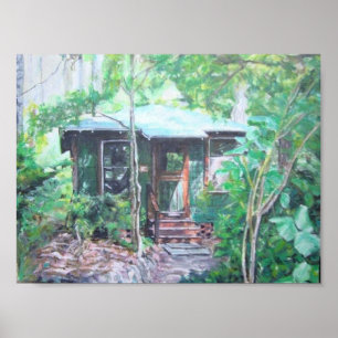 De Lagoon Cabin in Meher Spiritueel Center Poster