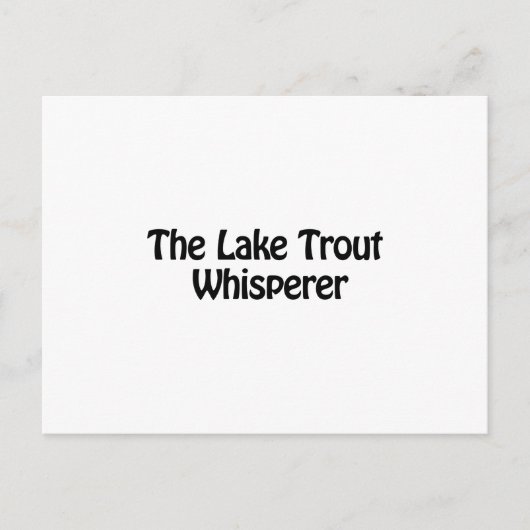 De Lake Trout fluisteraar Briefkaart (Voorkant)