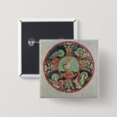 De Lamb van God Vierkante Button 5,1 Cm (Voorkant /achterkant)