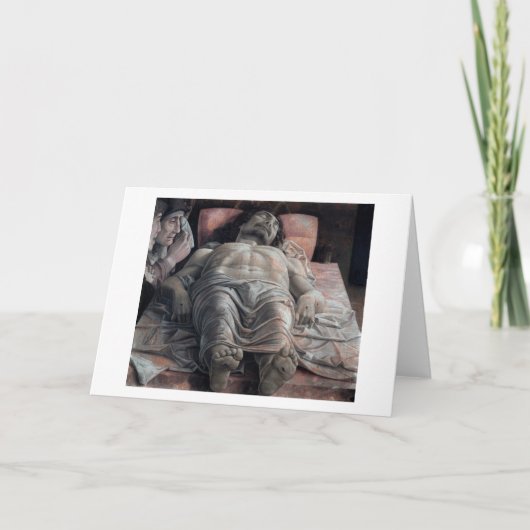 De Lamentatie over de dode Christus, Mantegna Kaart (Voorkant)