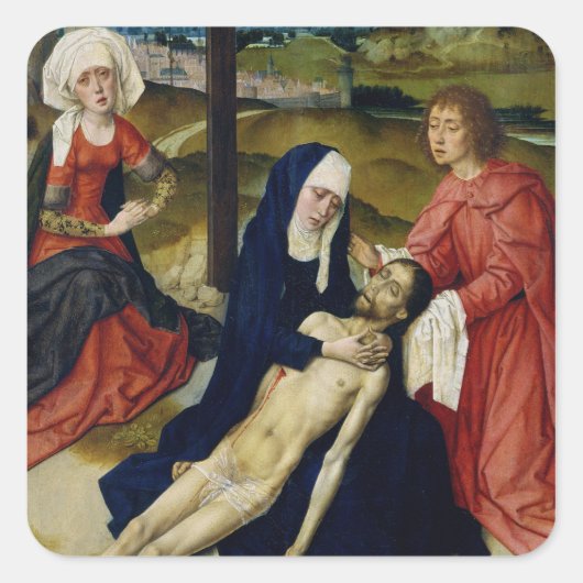 De Lamentatie Vierkante Sticker (Voorkant)