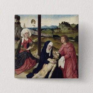 De Lamentation, c.1455-60 Vierkante Button 5,1 Cm