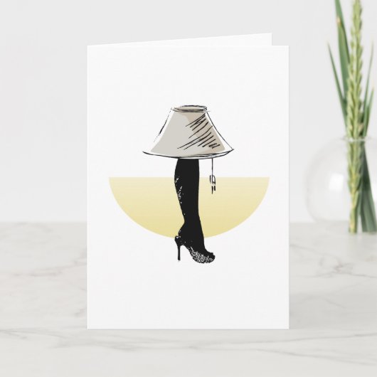 De lamp van het been feestdagen kaart (Voorkant)