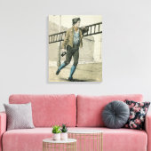 De lampverlichting canvas afdruk (Insitu (Woonkamer))