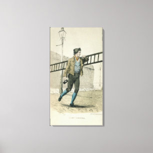 De lampverlichting canvas afdruk