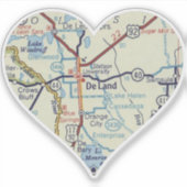 De Land Florida  Map Sticker (Voorkant)