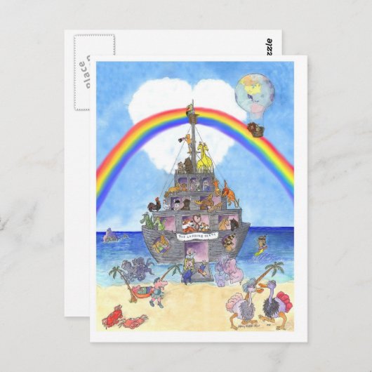 De landende partij II, Noah's Ark briefkaart (Voorkant / Achterkant)