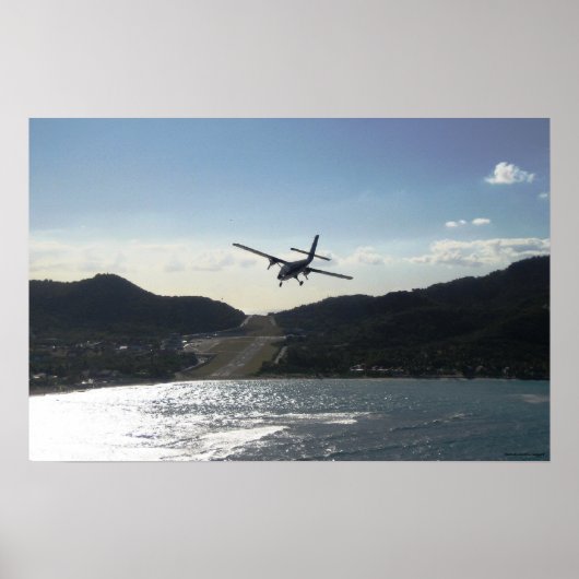 De landing op St. Barth Poster (Voorkant)