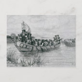 De landing van Cadillac Briefkaart (Voorkant)