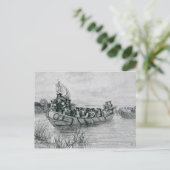 De landing van Cadillac Briefkaart (Staand voorkant)