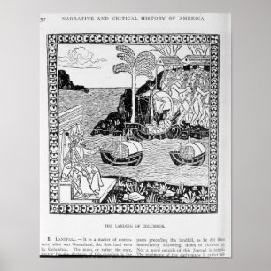 De landing van Columbus Poster