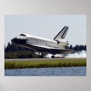 De landing van Space Shuttle Atlantis (STS-112) Poster