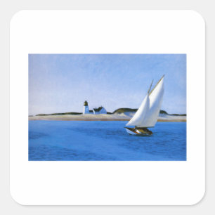 De lange been - Edward Hopper Vierkante Sticker