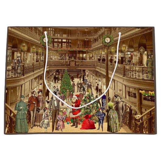 De lange lijst van de kerstman groot cadeauzakje (Voorkant)