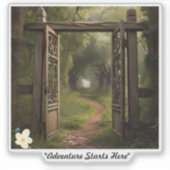 "De lange weg" Sticker (Voorkant)