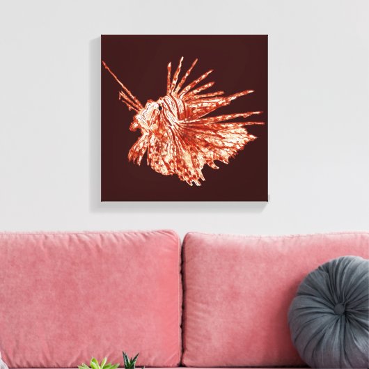 De langoest canvas afdruk (Insitu (Woonkamer))