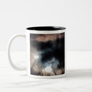 De langste nachtelijke winterzonsonderste kunst tweekleurige koffiemok