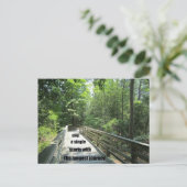 De langste reis begint met één stap. briefkaart (Staand voorkant)