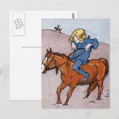 "De langste weg......." Vintage Briefkaart (Voorkant / Achterkant)