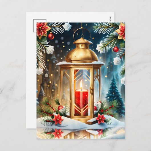 De Lantaarn Delicate Kerstmis is een mooie zucht Feestdagenkaart (Voorkant / Achterkant)