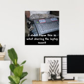 De laptop delen poster (Thuiskantoor)