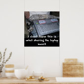 De laptop delen poster (Keuken)