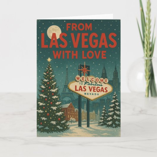 De Las Vegas Avec Carte De Vacances Pliée Amour (Devant)