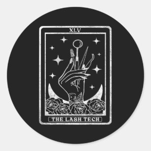 De Lash Tech Tarot Kaart De Lash Tech, S Ronde Sticker