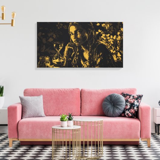 De last van de time kipper canvas afdruk (Insitu (Woonkamer))