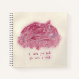 De last van een kind: de roze fawn notitieboek