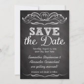 De late Chalkboard sparen de Datum Save The Date (Voorkant)