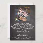 De late Chalkboard sparen de Datum Save The Date (Achterkant)