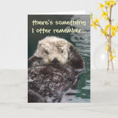 De late Otter van de Verjaardag Kaart (Gele Bloem)