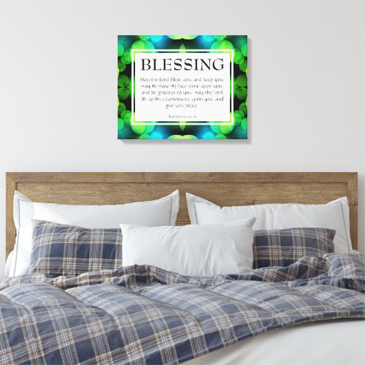 DE LATERBLOEK U | Nummers 6:24-26 BLOEDING Canvas Afdruk (Insitu (Slaapkamer))