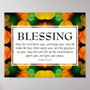 DE LATERBLOEK U   Nummers 6:24-26 BLOEDING Poster