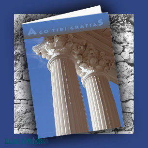 De Latijn dankt u kaardt Bedankkaart