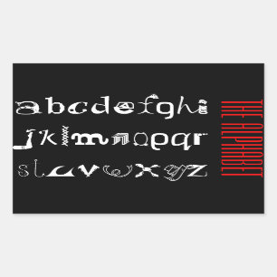 De Latijnse Stickers van het Alfabet