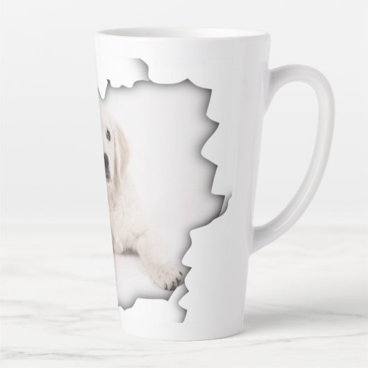 De latte Mok van het hondenontwerp | Tele mokken (Rechts)