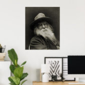 De Laughing Philosopher Poet Walt Whitman Poster (Thuiskantoor)
