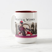 De Laughter Womb 15 oz mok maroon (Voorkant links)