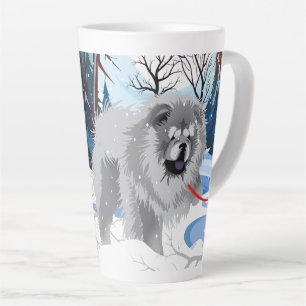 DE L'AUTRE CÔTÉ DE LA RIVIÈRE Tasse de latte Blue