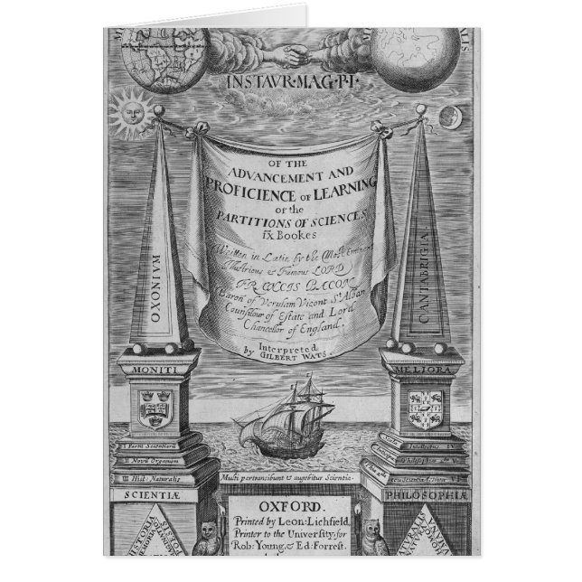 'De l'avancement et du proficience du learning (Devant)