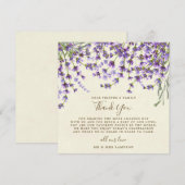 de lavender bruiloft bedankt voor de ontvangstkaar kaart (Voorkant / Achterkant)