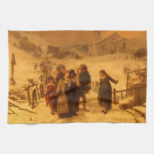 De lawine in de winter (door Gerolamo Induno) Theedoek